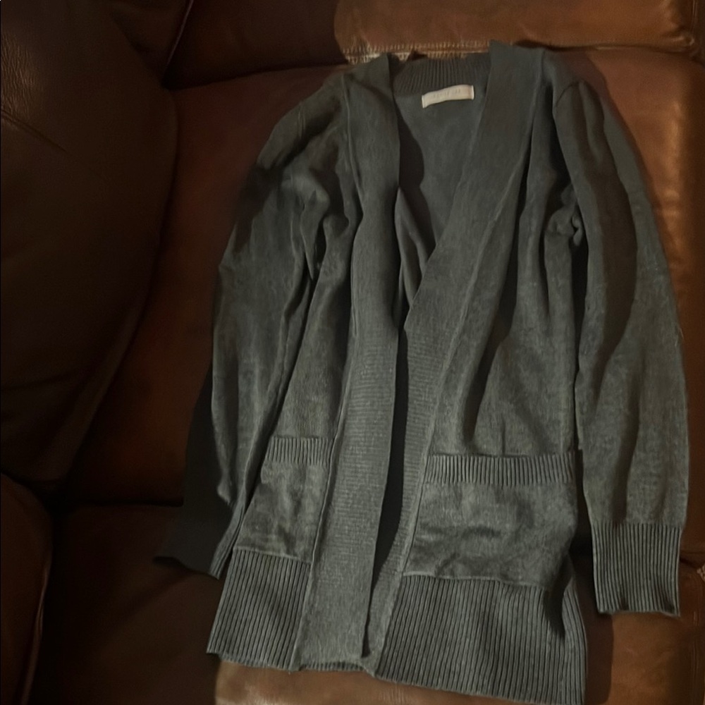 Active USA Charcoal Open Front Cardigan